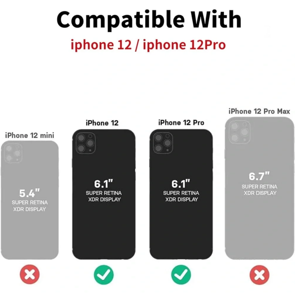 New for iPhone 12/iPhone 12 Pro Wallet Case iPhone 12/iPhone 12 Pro B-Rose Gold